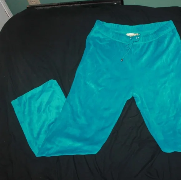 Vintage Seventh Avenue Women's Aqua Turquoise Sweatpants Size Large - Picture 13 of 14